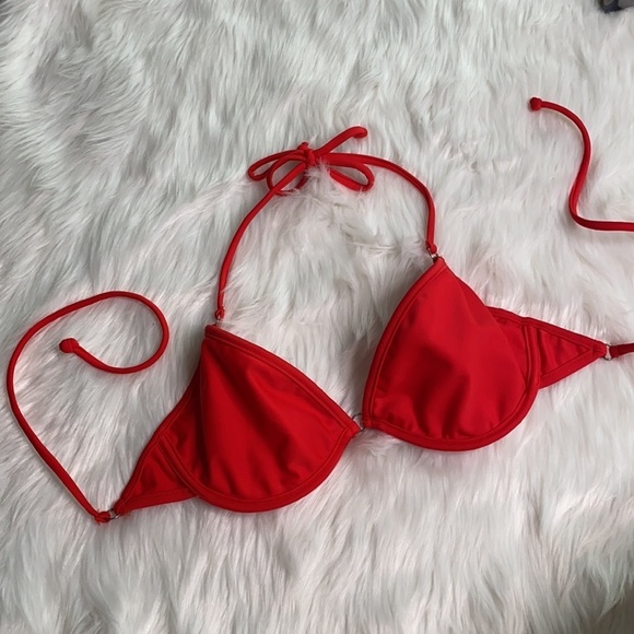 Red Bikini Top Size Small  Underwire - Picture 7 of 7